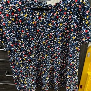 Loft Plus Heart Peplum Blouse